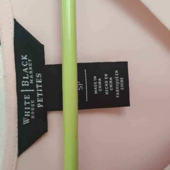 White House Black Market Unique Double Layer Peach Top Petite Small - Picture 3 of 4